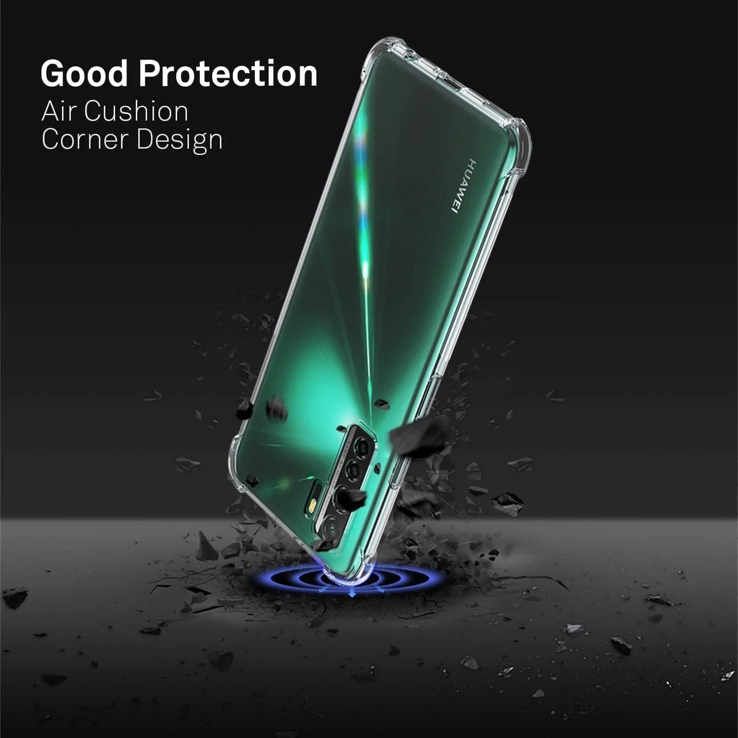 کاور محافظ سیلیکونی نرم و ضد ضربه AWH با بالشتک هوا، ضد خش، گوشه های تقویت شده برای گوشی هوآوی نوا 7 5G