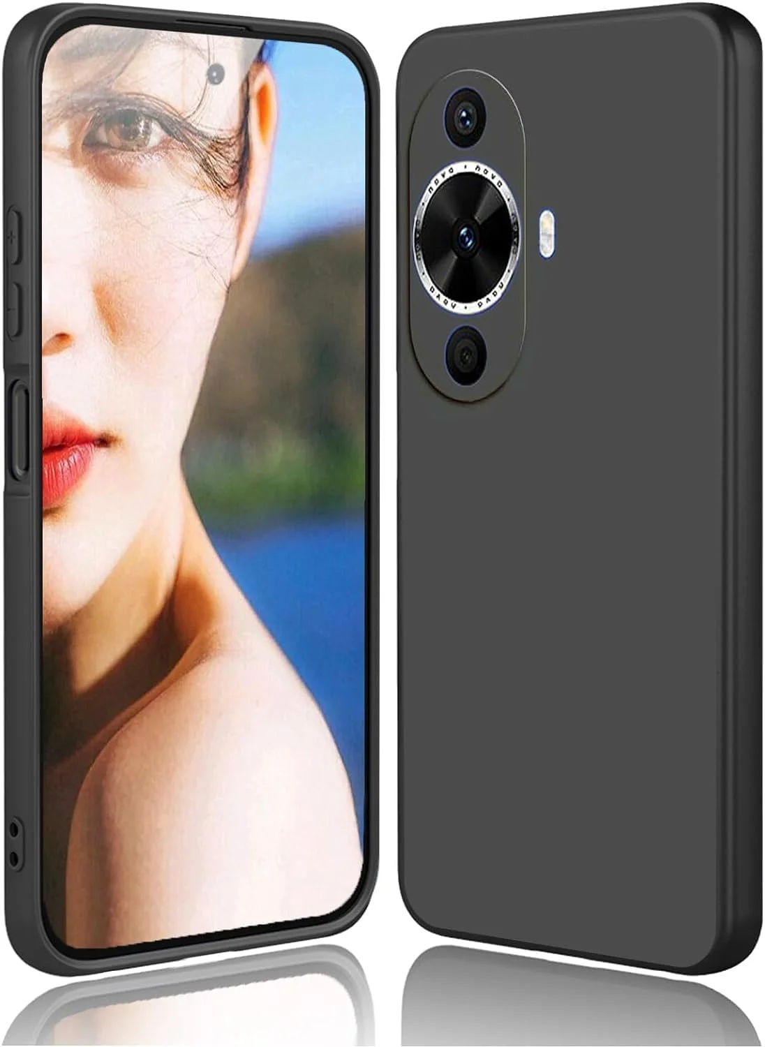 کاور محافظ نرم و انعطاف پذیر مشکی مات Zubitech برای هوآوی نوا 12s، ساخته شده از سیلیکون TPU با روکش لاستیکی، محافظت کامل از دوربین و مقاوم در برابر ضربه، مناسب برای هوآوی نوا 12s - مشکی