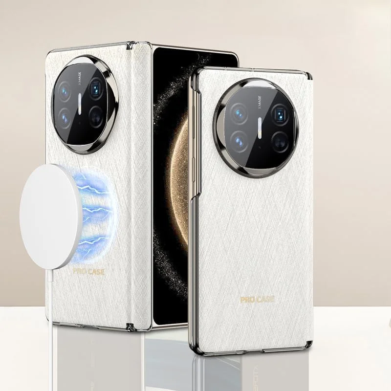 قاب محافظ گوشی هوآوی میت X6، روکش مغناطیسی ضد ضربه با محافظ لولا، پوشش محافظ تاشو فوق العاده نازک برای میت X6 (سفید)