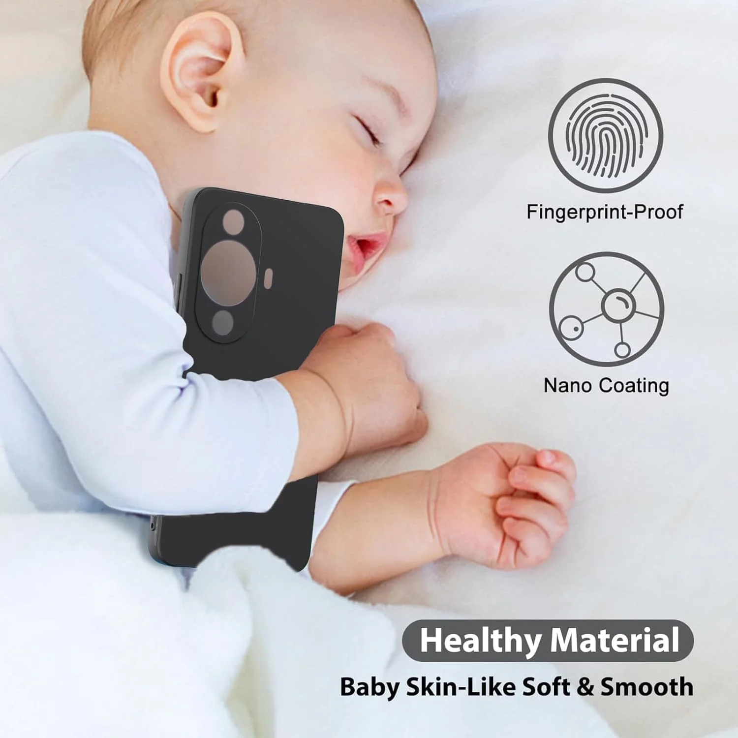 کاور محافظ نرم و انعطاف پذیر مشکی مات Zubitech برای هوآوی نوا 12s، ساخته شده از سیلیکون TPU با روکش لاستیکی، محافظت کامل از دوربین و مقاوم در برابر ضربه، مناسب برای هوآوی نوا 12s - مشکی