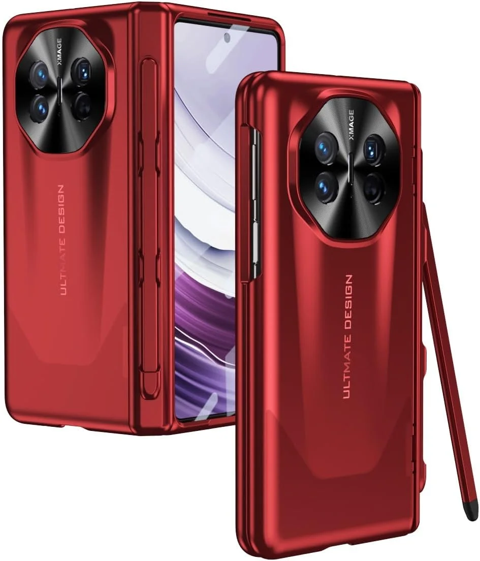 قاب گوشی - سازگار با هوآوی میت X3 - محافظت سنگین، محافظ صفحه نمایش داخلی - قاب کامل بدنه با جایگاه قلم