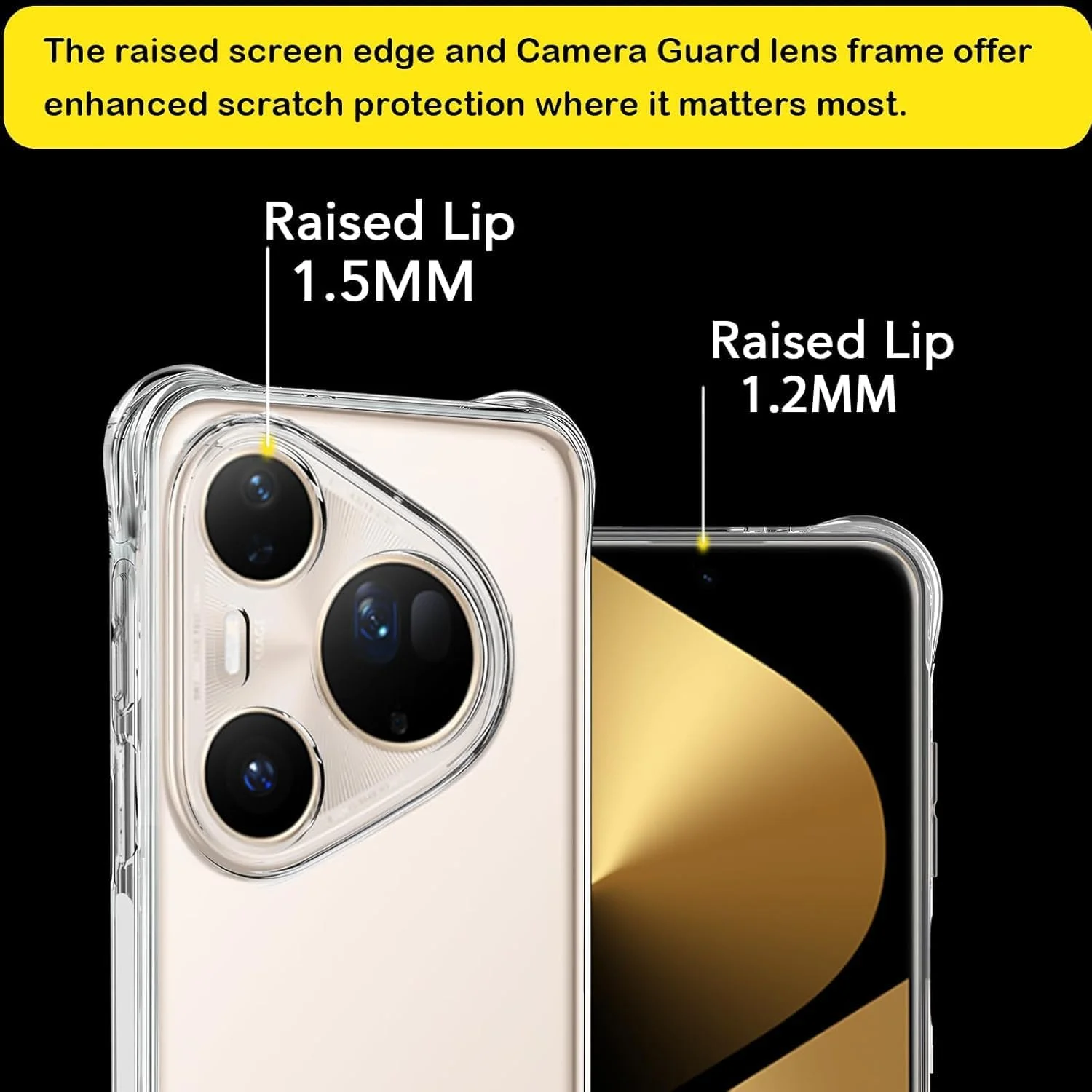 کاور محافظ TPU شفاف با محافظت چهار گوشه و ضربه گیر سیلیکونی نرم برای هوآوی Pura 80 Ultra