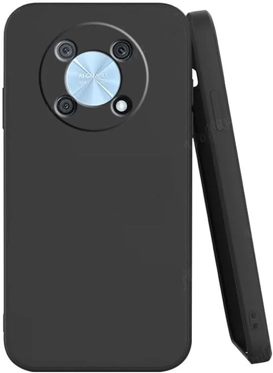 کاور سیلیکونی برای هوآوی نوا Y90، کاور ضربه گیر ژله ای مایع با آستر میکروفیبر نرم، محافظ باریک و ضد ضربه برای هوآوی نوا Y90 2022 (مشکی)