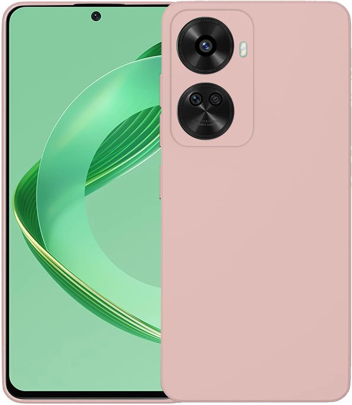 قاب محافظ باریک گوشی هواوی نوا 12 SE، کاور سیلیکونی با محافظت از دوربین، داخلی نرم و انعطاف پذیر (صورتی، برای نوا 12 SE)