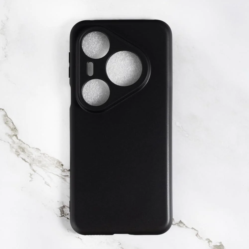 قاب پشتی هواوی Pura 80 Ultra | سیلیکون نرم مات و انعطاف پذیر | محافظت از برجستگی دوربین | کاور پشتی لاستیکی ضد ضربه برای تمام قسمت های هواوی Pura 80 Ultra - مشکی