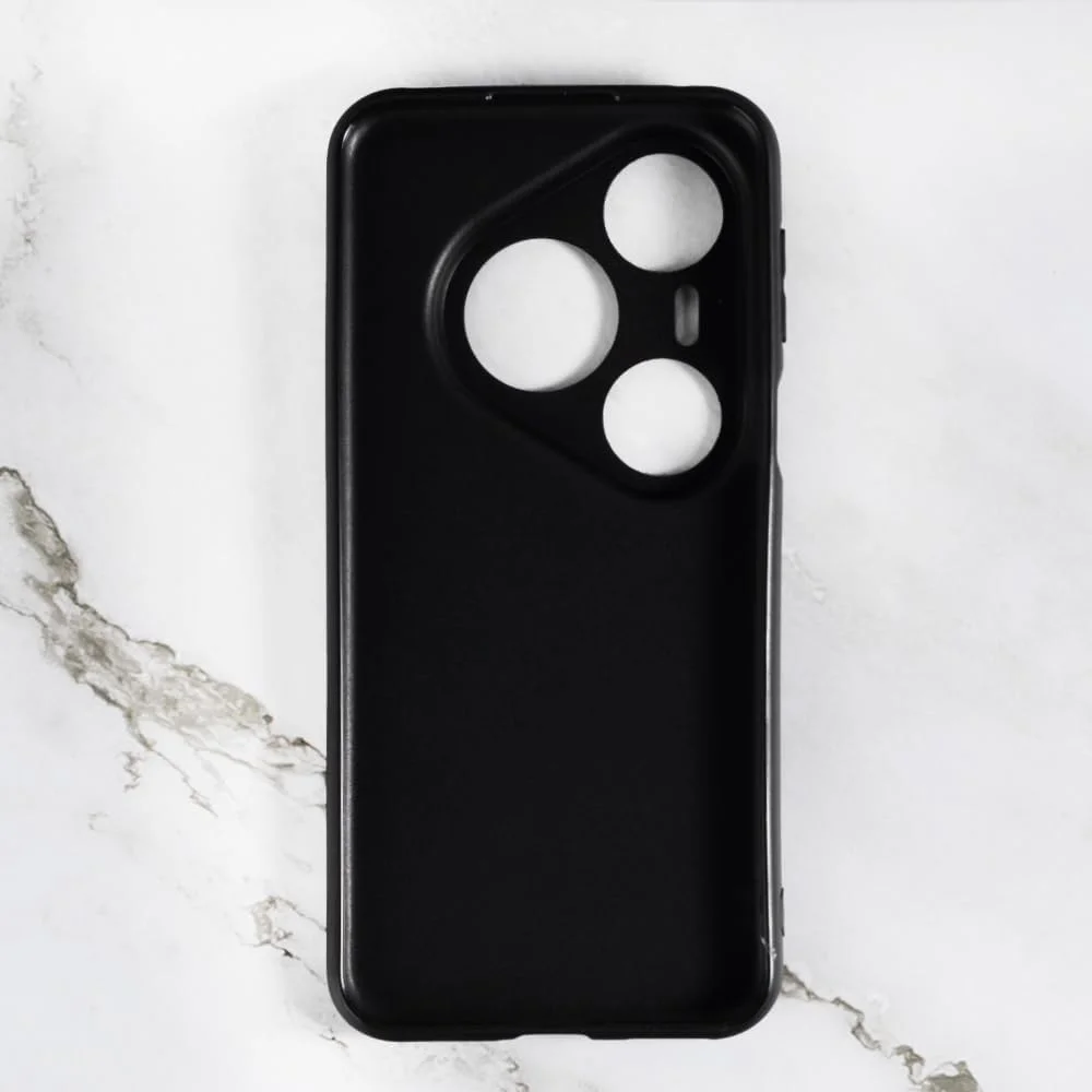 قاب پشتی هواوی Pura 80 Ultra | سیلیکون نرم مات و انعطاف پذیر | محافظت از برجستگی دوربین | کاور پشتی لاستیکی ضد ضربه برای تمام قسمت های هواوی Pura 80 Ultra - مشکی