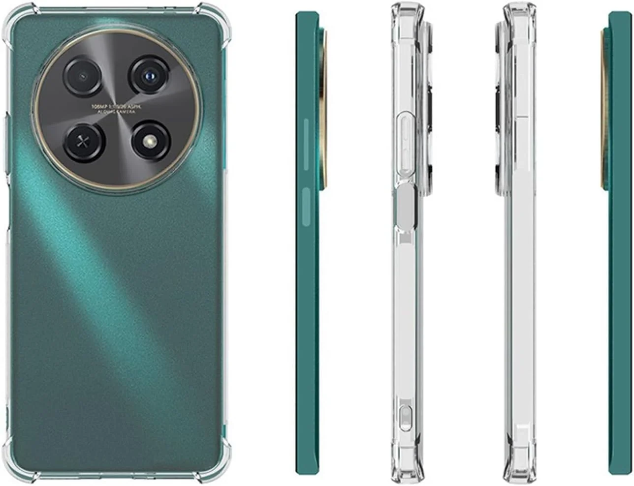 قاب محافظ گوشی هوآوی نوا 12i به همراه محافظ صفحه نمایش (2 عدد)، باریک، مقاوم در برابر ضربه، TPU با لبه های نرم و گوشه های تقویت شده، پوشش محافظ شفاف