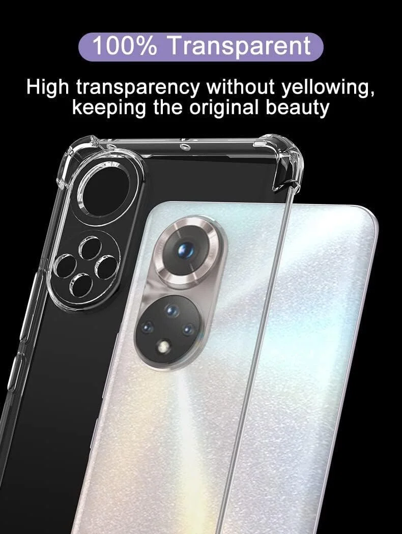 قاب پشتی هواوی آنر 50 5G / نوا 9 | قاب نرم و فوق العاده شفاف | محافظت عالی از دوربین | دارای درپوش های ضد گرد و غبار و گریپ ضد لغزش | قاب پشتی باریک و محافظ برای هواوی نوا 9 (شفاف)