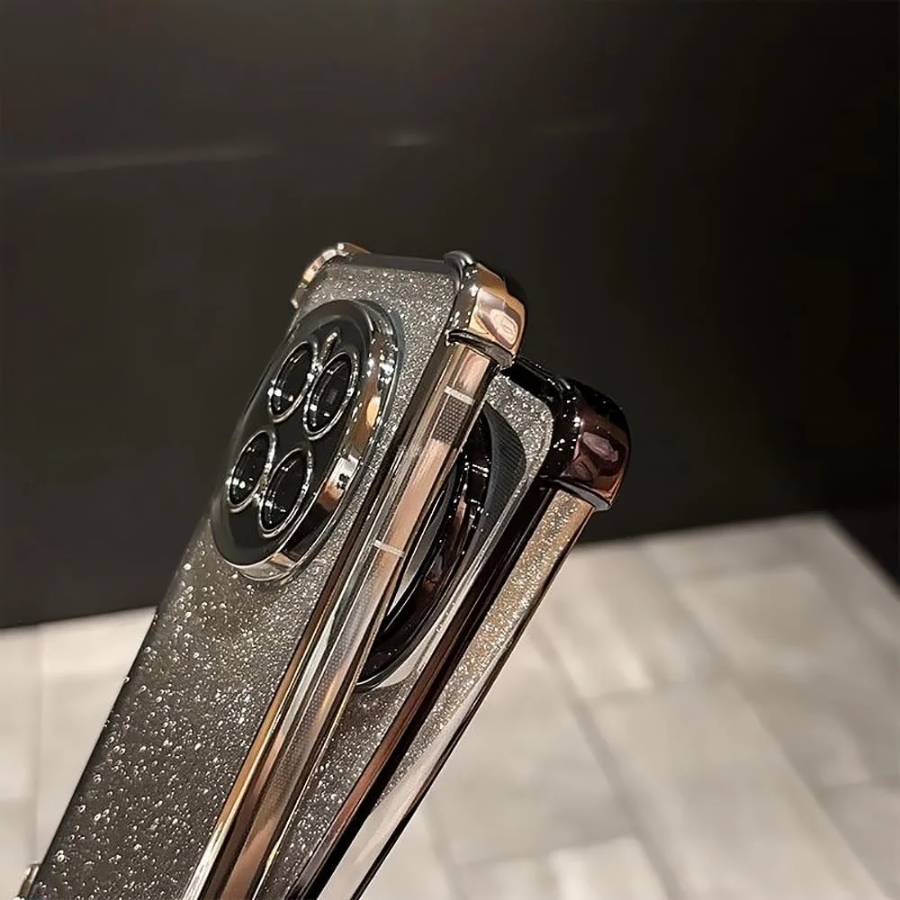 کاور محافظ گوشی هواوی آنر مجیک 7 پرو، گرادینت براق، دارای ایربگ در چهار گوشه برای ضد ضربه بودن، محافظت کامل از لنز، آبکاری شده، ضد گرد و غبار، قاب گوشی هواوی آنر مجیک 7 (مشکی، هواوی آنر مجیک 7 پرو)