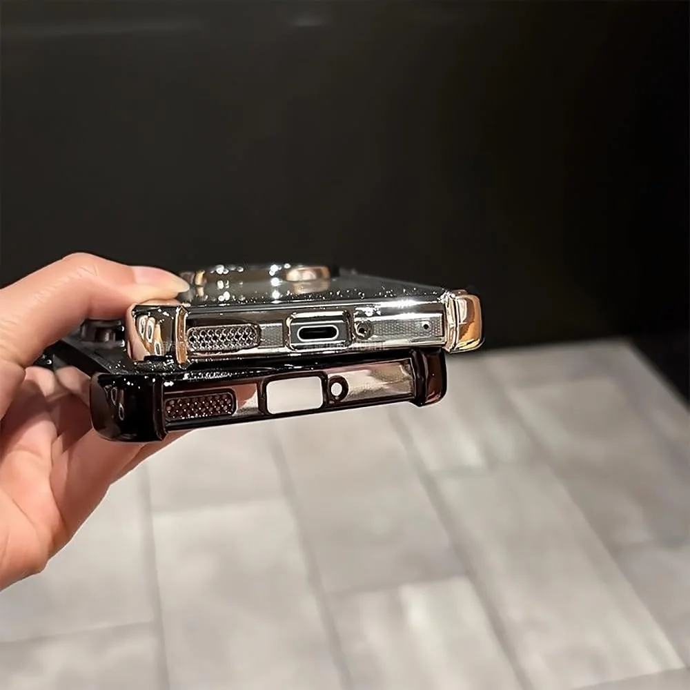 کاور محافظ گوشی هواوی آنر مجیک 7 پرو، گرادینت براق، دارای ایربگ در چهار گوشه برای ضد ضربه بودن، محافظت کامل از لنز، آبکاری شده، ضد گرد و غبار، قاب گوشی هواوی آنر مجیک 7 (مشکی، هواوی آنر مجیک 7 پرو)