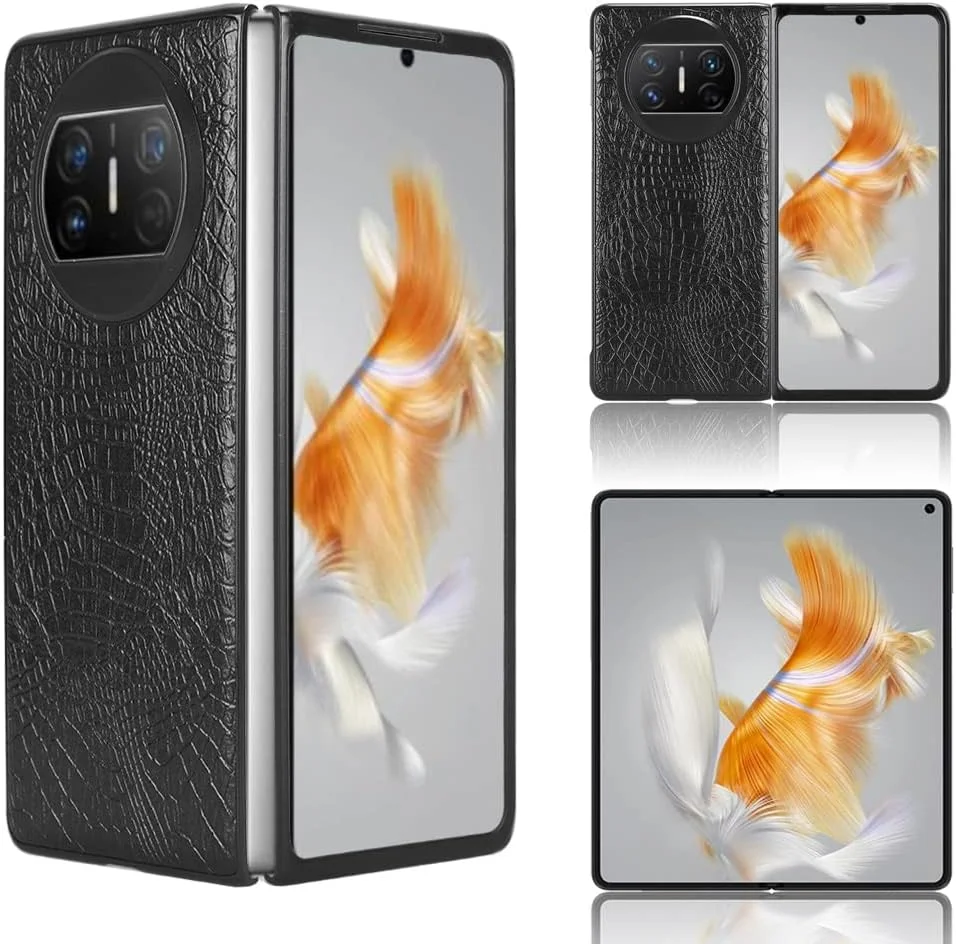 کاور گوشی هوآوی میت ایکس 3، کاور با طرح پوست کروکودیل برای هوآوی میت ایکس 3 (مشکی)