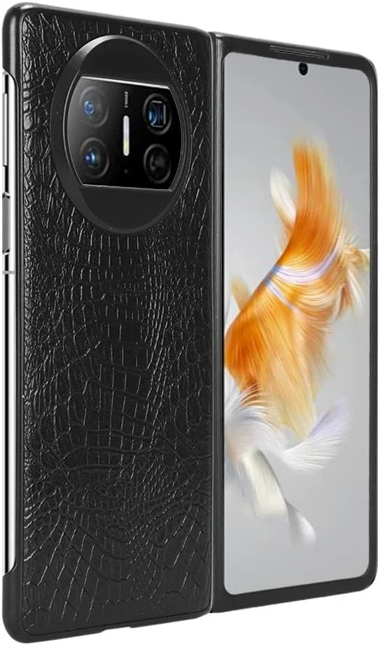 کاور گوشی هوآوی میت ایکس 3، کاور با طرح پوست کروکودیل برای هوآوی میت ایکس 3 (مشکی)