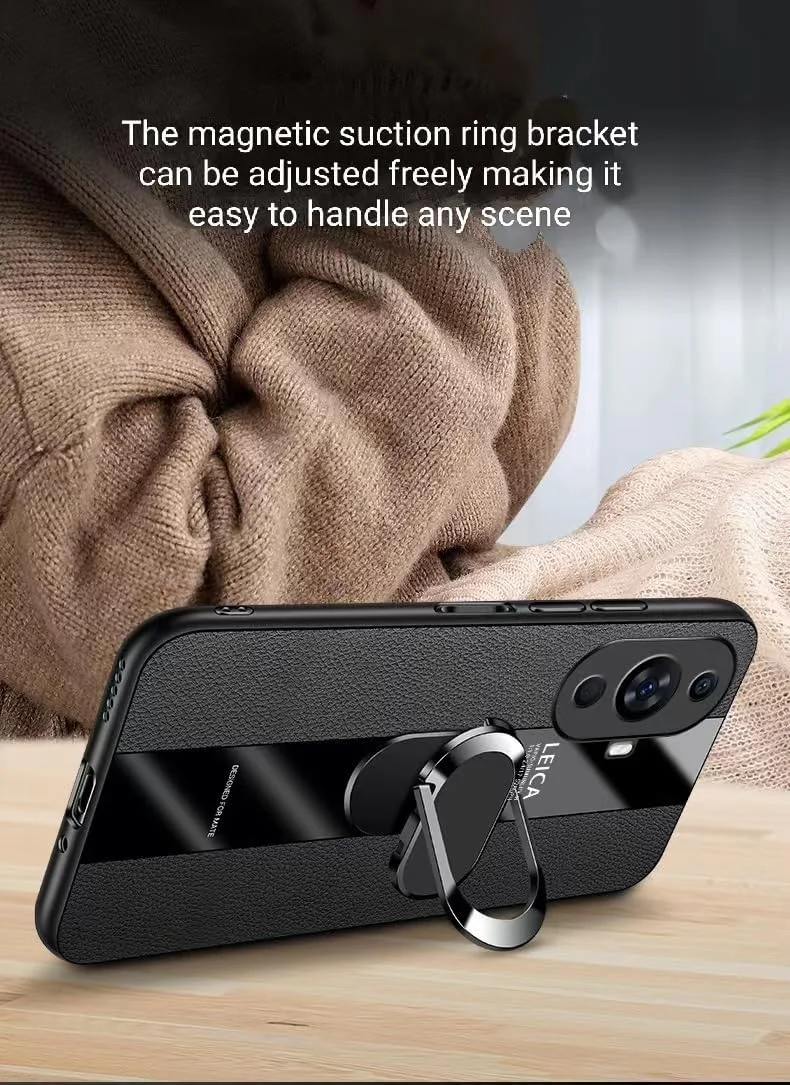 قاب محافظ گوشی هواوی نوا 11 پرو/هواوی نوا 11 اولترا مدل [1+1] به همراه حلقه نگهدارنده و محافظ صفحه نمایش شیشه ای