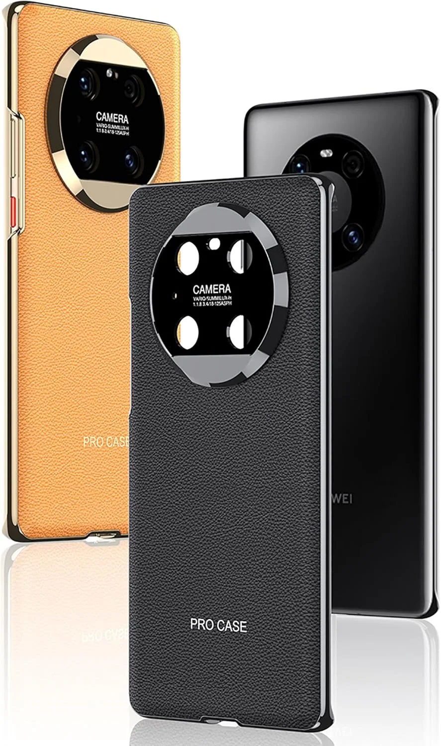 قاب گوشی هوآوی میت 40 پرو، قاب گوشی موبایل چرمی صاف و خمیده گالوانیزه، قاب تاشو برای هوآوی میت 40 پرو - سبز