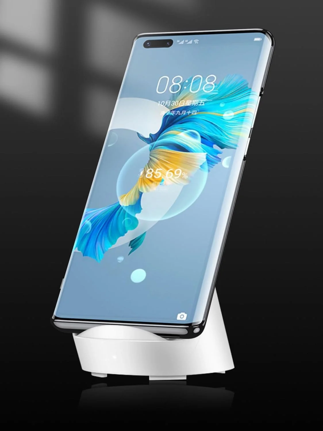 قاب گوشی هوآوی میت 40 پرو، قاب گوشی موبایل چرمی صاف و خمیده گالوانیزه، قاب تاشو برای هوآوی میت 40 پرو - سبز