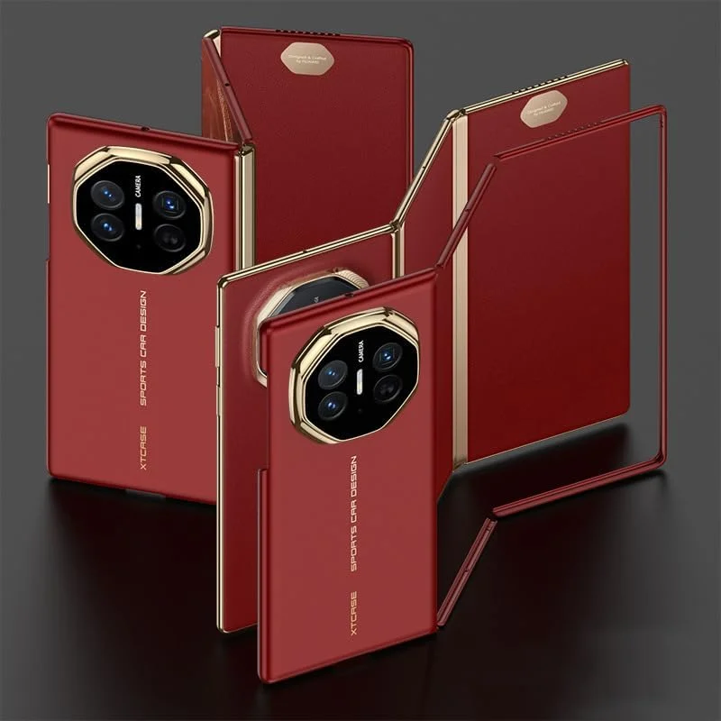 کاور چرمی اصل برای هوآوی میت XT، کاور محافظتی باریک و تمام بدنه Azonee با فریم PC مقاوم، طراحی فوق العاده نازک و سبک و ضد ضربه (قرمز)