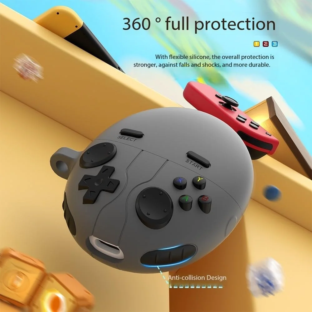 محافظ سیلیکونی نرم و ضد ضربه با طرح کلاسیک و جذاب برای هواوی Freebuds 6، رنگ خاکستری تیره، مناسب برای خانم ها و آقایان