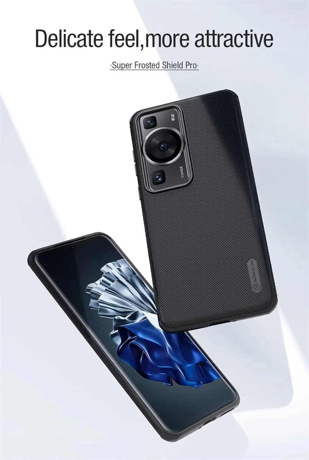 قاب محافظ گوشی هوآوی P60 و P60 پرو، محافظ سوپر فراستد شیلد پرو مات، محافظت کامل، ضد خش، باریک، لوکس، PC سخت، قاب پشتی محافظ برای هوآوی P60 و P60 پرو - مشکی