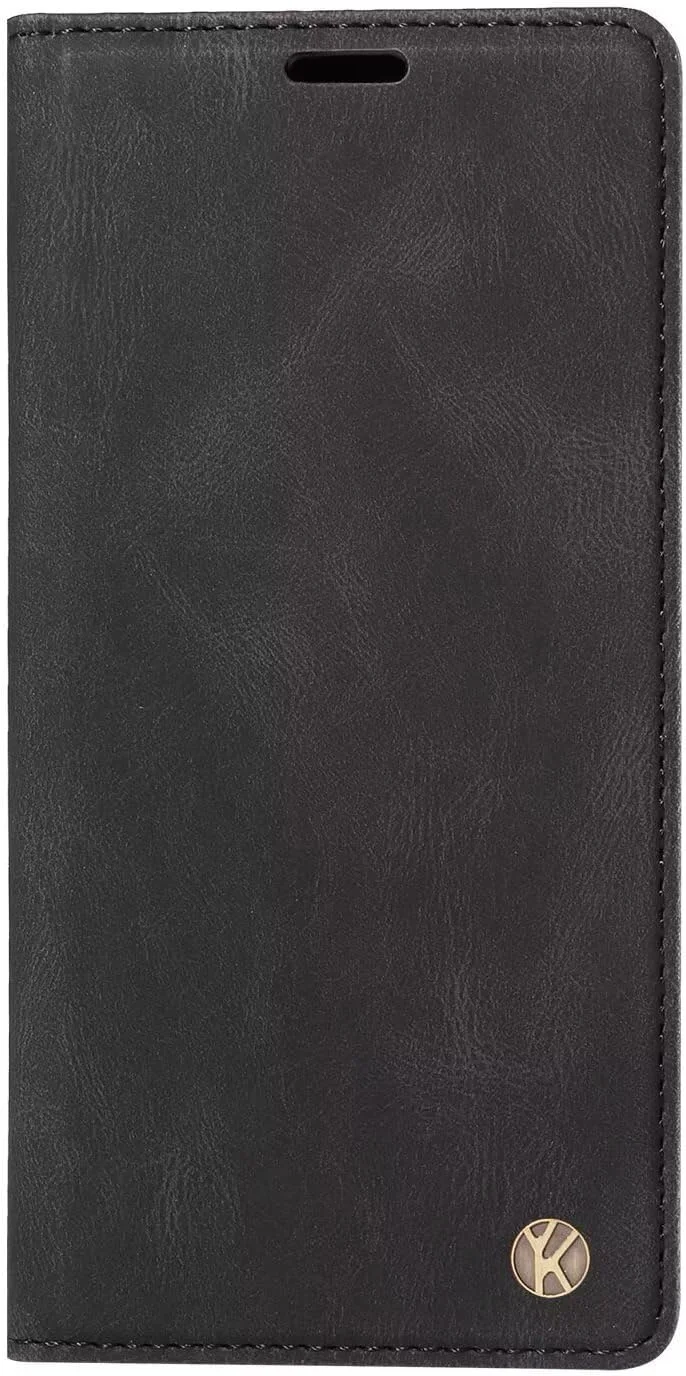 کیف پول چرمی سازگار با هوآوی P30، کیف تلفن مغناطیسی با پایه و جای کارت، ضد ضربه - مشکی