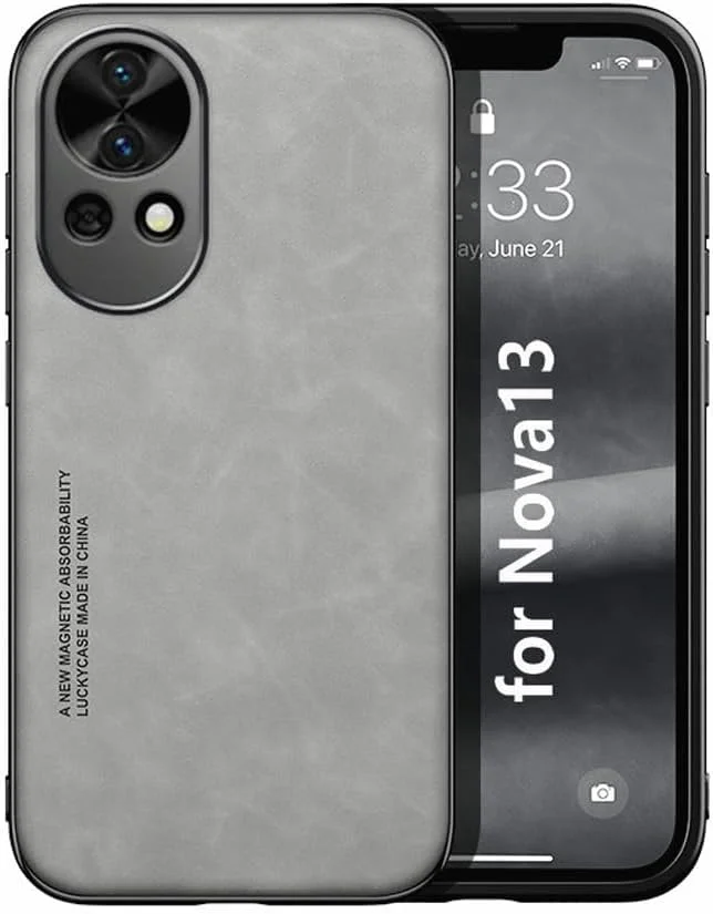 کاور ابریشمی Kepuch سازگار با هوآوی نوا ۱۳ - دارای صفحه فلزی داخلی برای اتصال به هولدر مغناطیسی - خاکستری