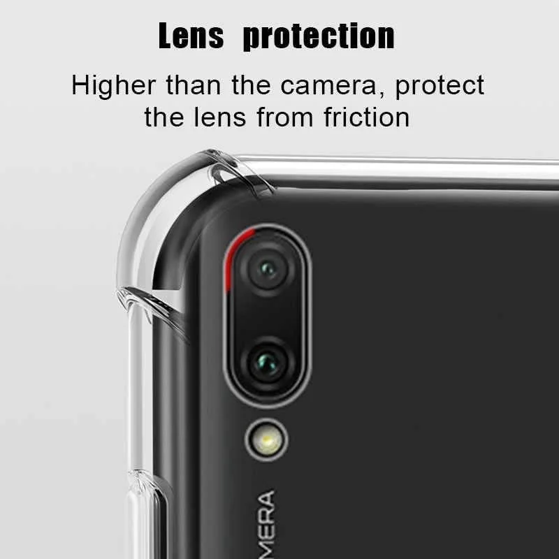 کاور محافظ مویز برای هوآوی نوا 3e، P20 لایت، شفاف کریستالی، گوشه‌های تقویت‌شده، بامپر TPU نرم و لطیف + پوشش پنل نرم و شفاف هایبریدی مقاوم برای هوآوی نوا 3e / P20 لایت - شفاف