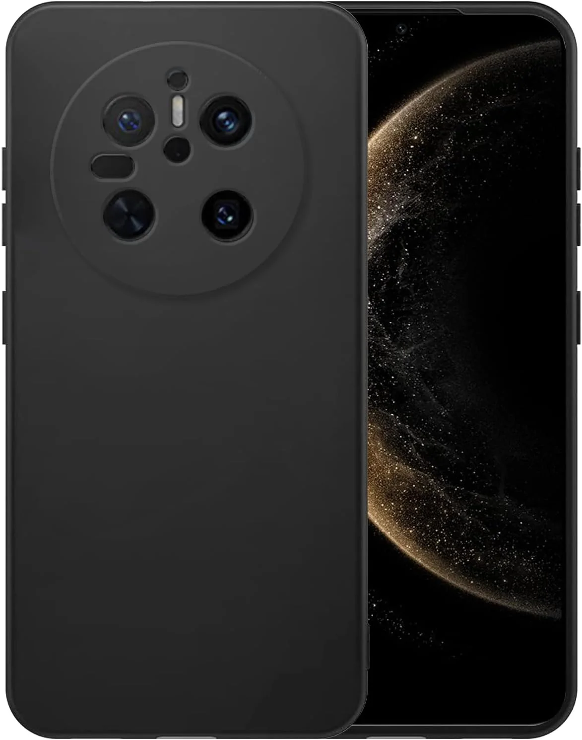 کاور سیلیکونی محافظ گوشی Maykela سازگار با Huawei Mate 70، نازک با محافظت از دوربین، داخلی نرم، باریک و انعطاف پذیر (برای Huawei Mate 70 - مشکی)