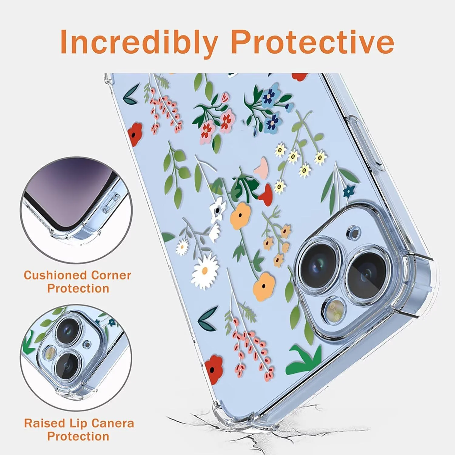 قاب گوشی ایلینگ برای هوآوی نوا 12S، بسیار نازک با طرح گل های ظریف و طراحی انیمیشنی زیبا، کاور سیلیکونی نرم و شفاف TPU ضد ضربه (باغ مخفی)