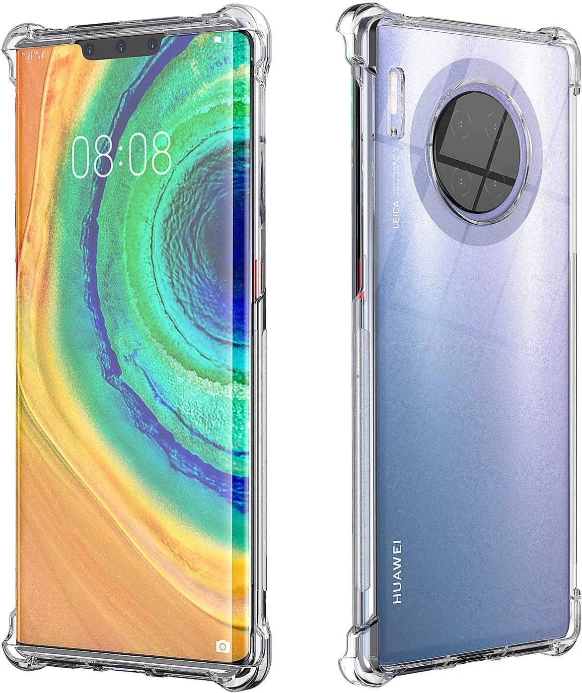 قاب گوشی هواوی میت 30 پرو 5G، محافظت چهار گوشه تقویت شده، قاب شفاف آلفا سازگار با هواوی میت 30 پرو