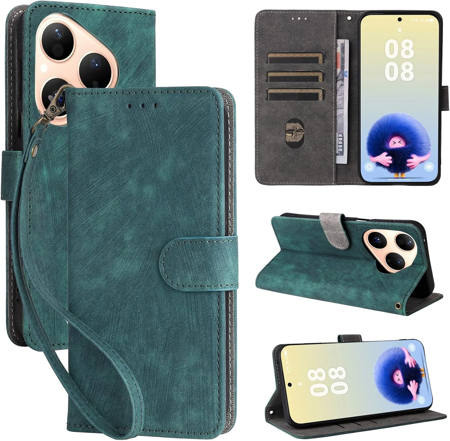 کاور محافظ چرمی تاشو برای هوآوی Pura 80 به همراه بند دستی، محافظت کامل از بدنه، ضد ضربه، کیف پول تاشو با محافظت RFID در برابر سرقت کاور محافظ چرمی تاشو برای هوآوی Pura 80 به همراه بند دستی، محافظت کامل از بدنه، ضد ضربه، کیف پول تاشو با محافظت RFID در برابر سرقت