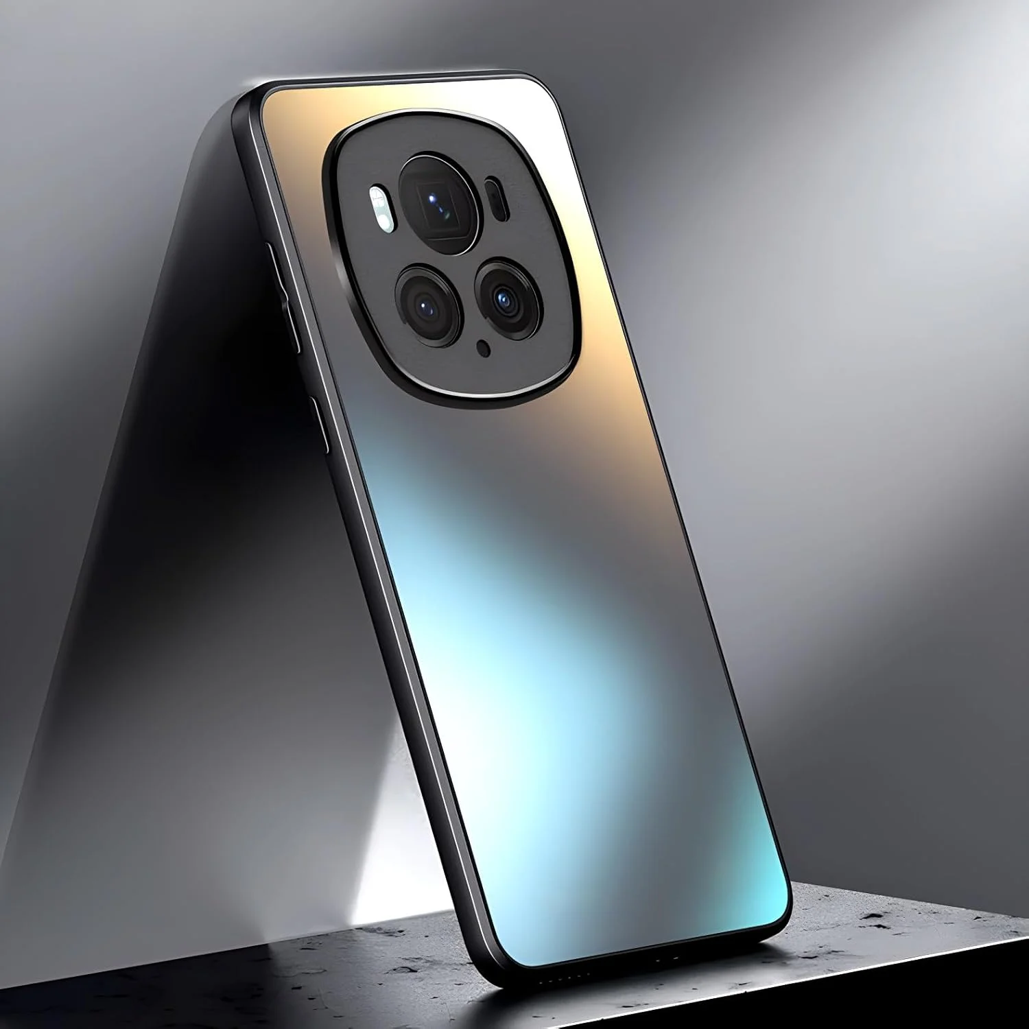 قاب محافظ باریک، ضد ضربه و محافظ گوشی جنریک آنر مجیک 6 پرو، AG مات، بازتابنده، مشکی