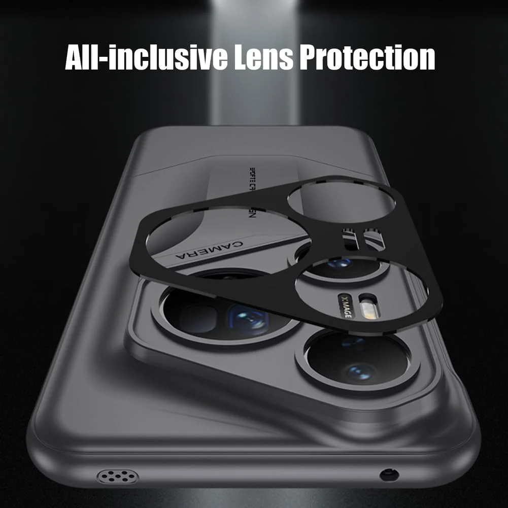 قاب باریک Gruattreay سازگار با Huawei Pura 80 Ultra 2025، قاب موبایل تجاری مات با پوشش محافظ دوربین (خاکستری)