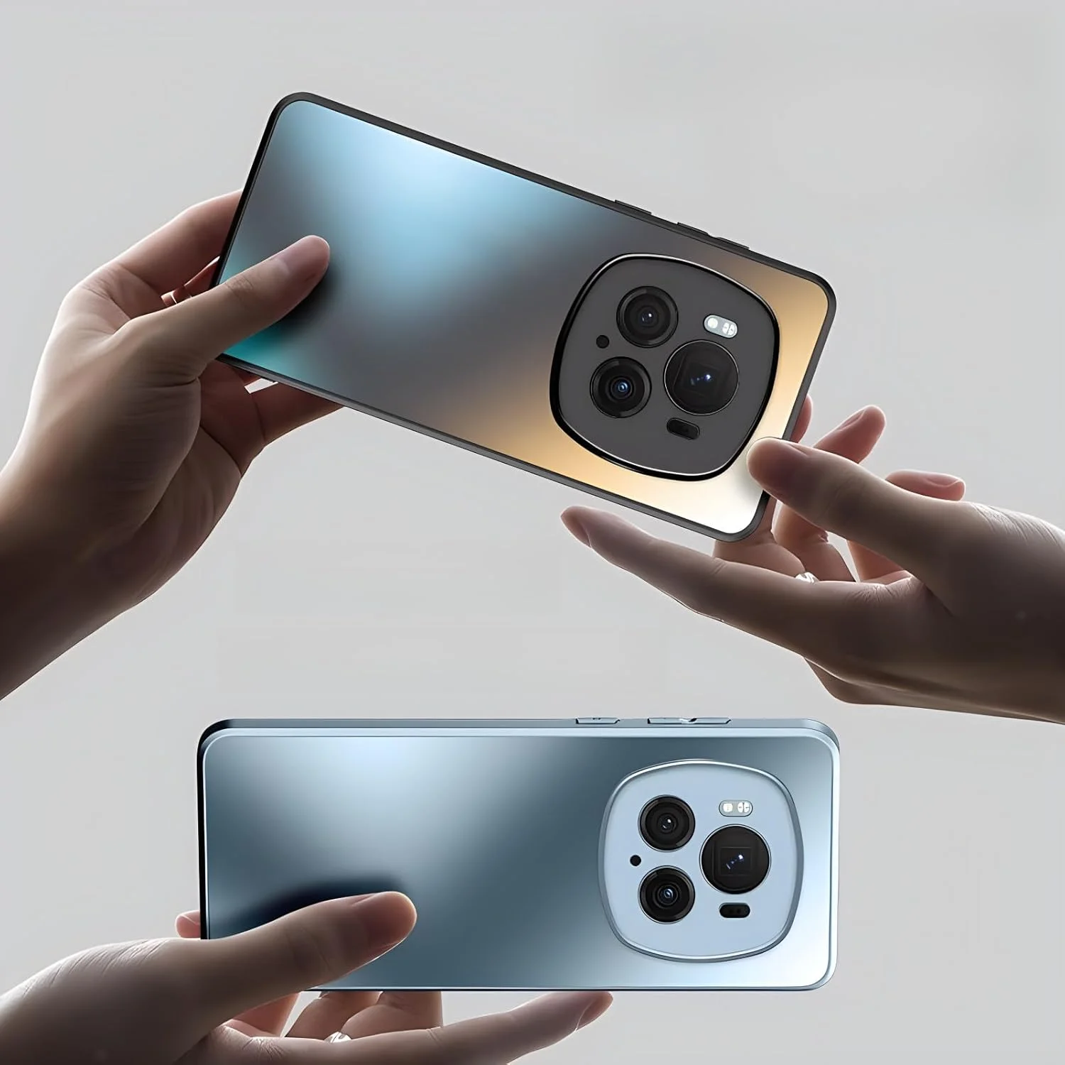 قاب محافظ باریک، ضد ضربه و محافظ گوشی جنریک آنر مجیک 6 پرو، AG مات، بازتابنده، مشکی