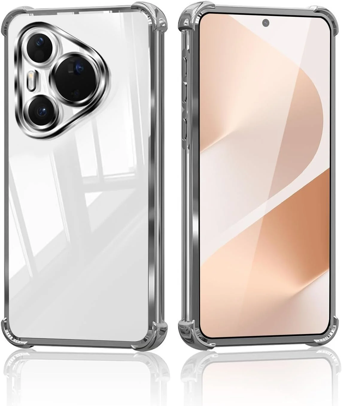قاب محافظ کریستالی T Tersely سازگار با هوآوی Pura 80 Pro/Pro+ - فناوری TPU + پلی کربنات، ضد زردی، قاب محافظ، پوشش ضربه گیر - نقره ای قاب محافظ کریستالی T Tersely سازگار با هوآوی Pura 80 Pro/Pro+ - فناوری TPU + پلی کربنات، ضد زردی، قاب محافظ، پوشش ضربه گیر - نقره ای