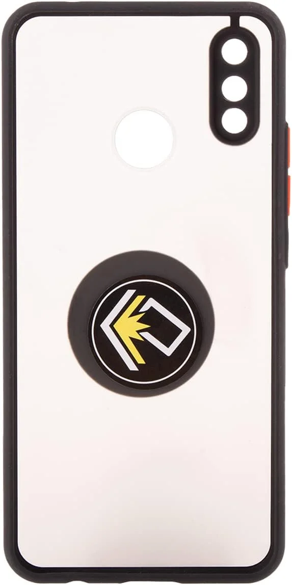 قاب محافظ سیلیکونی انعطاف پذیر Muzz برای گوشی هواوی نوا 3i، محافظ دوربین، نازک، نیمه شفاف، ضد ضربه، پوشش پشتی مات با حلقه مغناطیسی چرخان 360 درجه سازگار با هولدر ماشین، مشکی مناسب برای هواوی نوا 3i