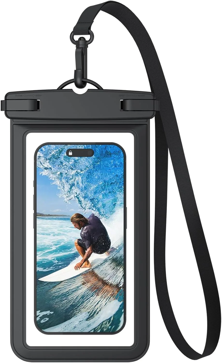 کیف ضد آب گوشی IEOVIEE، کیف ضد آب با استاندارد IPX8 برای شنا، کیف ضد آب گوشی برای آیفون 15/14/13/12 مینی/پرو/پرو مکس/11/XS/XR/8 پلاس/7 پلاس، سامسونگ گلکسی نوت، هواوی (1 عدد)