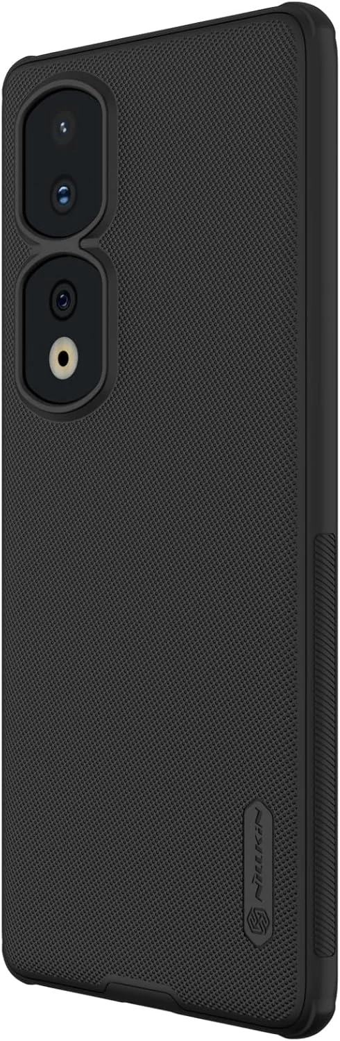 قاب نیلکین مدل Super Frosted Shield Pro مناسب برای گوشی هواوی Honor 90 Pro (6.78 اینچ) با پشت سخت و لبه نرم (PC + TPU)، ضد ضربه، محافظ دوربین، رنگ مشکی