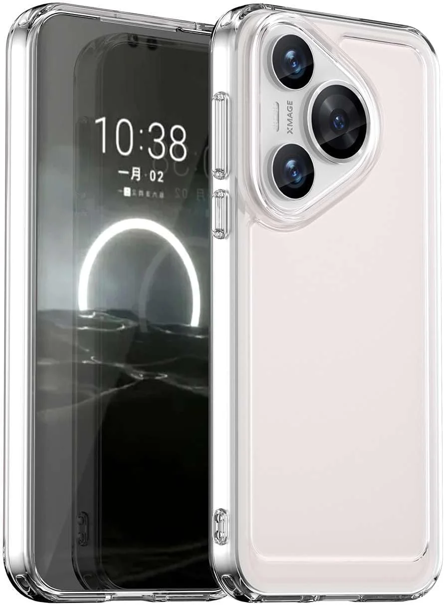 قاب محافظ گوشی هواوی Pura 70، مقاوم در برابر خراش، نازک و سبک، ضد اثر انگشت و محافظت در برابر سقوط - شفاف