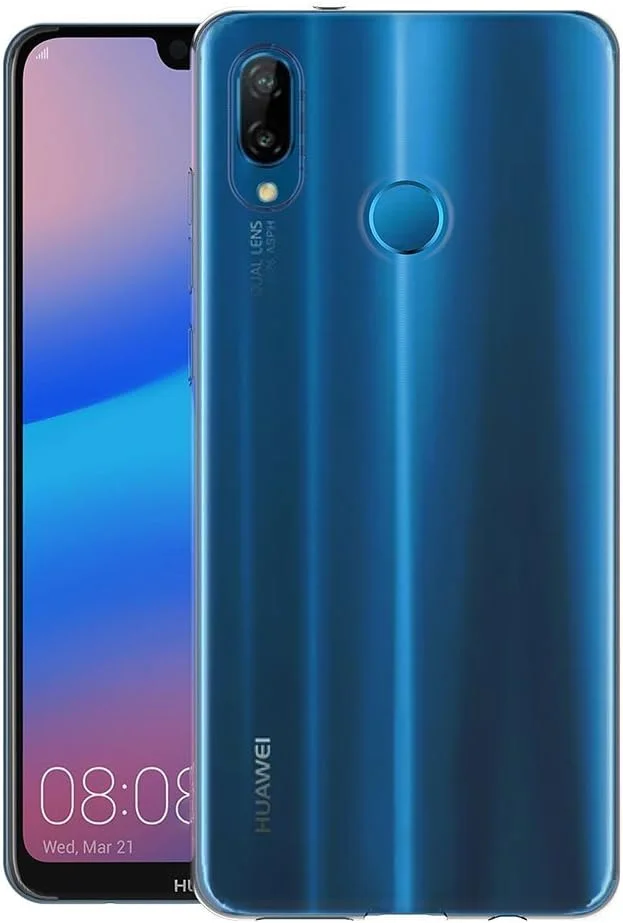 کاور مای‌جین برای هوآوی P20 لایت/نوا 3E (5.84 اینچ)، ژله‌ای نرم TPU، بامپر، پشت شفاف