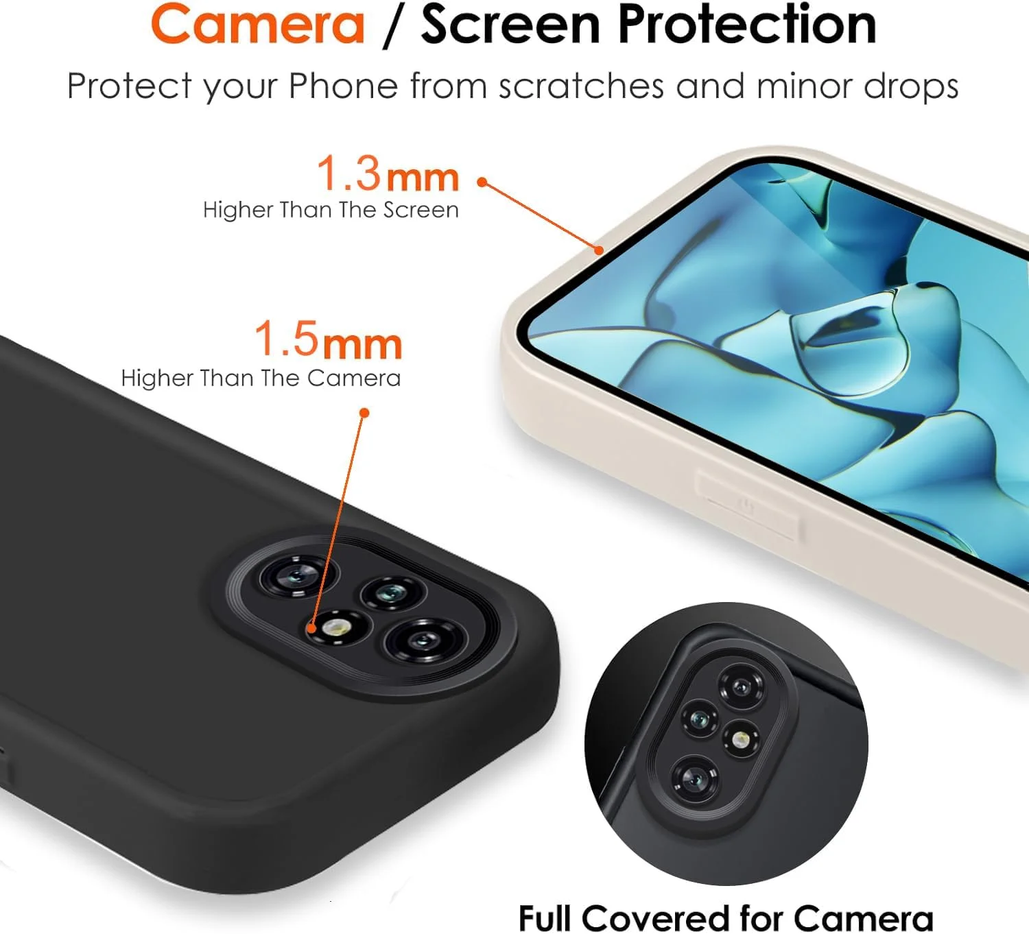 قاب محافظ گوشی هواوی آنر 200 - کاور محافظ سیلیکونی ممتاز با طراحی شیک و ضد ضربه - سفید