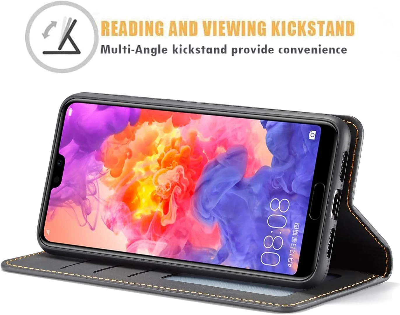 کیف چرمی محافظ گوشی هوآوی P30 Pro، کاور چرمی PU با سپر TPU، دارای جای کارت، استند، جذب مغناطیسی مخفی، ضد ضربه، سازگار با هوآوی P30 Pro - مشکی کیف چرمی محافظ گوشی هوآوی P30 Pro، کاور چرمی PU با سپر TPU، دارای جای کارت، استند، جذب مغناطیسی مخفی، ضد ضربه، سازگار با هوآوی P30 Pro - مشکی