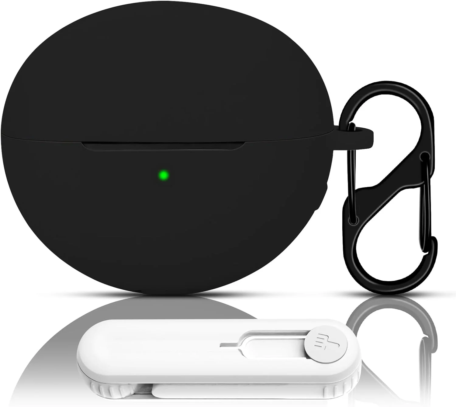 کاور سیلیکونی OneNine برای Huawei FreeClip به همراه جاکلیدی و ابزار تمیز کننده، کاور نرم و انعطاف پذیر ضد ضربه و ضد افتادن سازگار با Huawei FreeClip