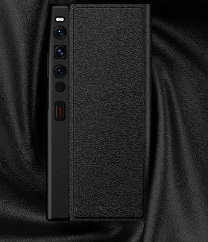 کیف چرمی محافظ گوشی هوآوی میت ۸ با پایه تاشو و جذب مغناطیسی فوری (هوآوی میت ۸، مشکی)