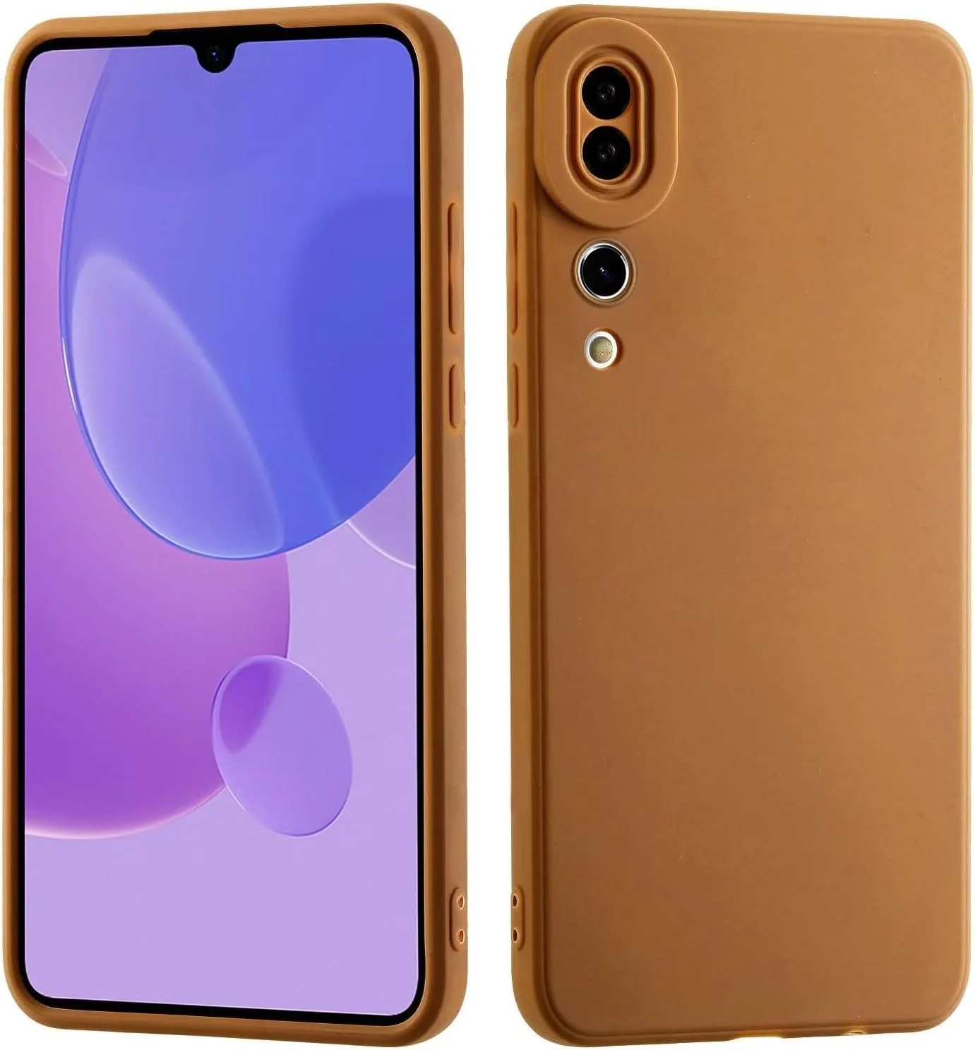 قاب سیلیکونی نرم برای هوآوی پی اسمارت زد/وای 9 پرایم 2019، کاور TPU نرم با پوشش کامل و ضد ضربه برای هوآوی پی اسمارت زد/وای 9 پرایم 2019 - کاراملی