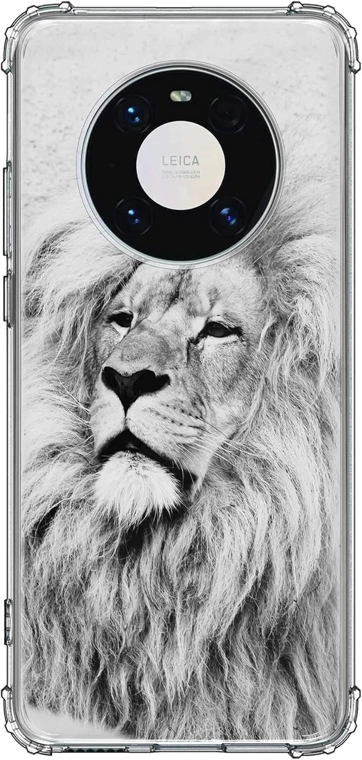 کاور محافظ شفاف کلاسیک سازگار با هوآوی میت 40 پرو، ژله ای TPU نرم با قابلیت ضد ضربه و انعطاف پذیر [طراحی شده برای هوآوی میت 40 پرو] - طرح شیر دانا