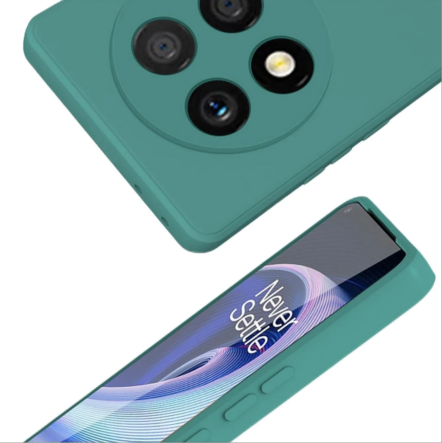 کاور محافظ گوشی هواوی نوا 12i، رنگ سبز، باریک، پوشش پشتی نرم از جنس TPU، انعطاف پذیر، سیلیکونی مات، مناسب برای هواوی نوا 12i (سبز) از برند ZEGE