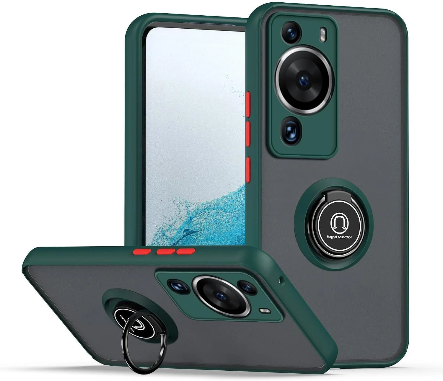 کاور محافظ گوشی هوآوی P60 Pro زوبی تک، دارای حلقه فلزی چرخان، استند، ضد ضربه، با روکش مات، ضد اثر انگشت و قابلیت اتصال به هولدر مغناطیسی خودرو (سبز) کاور محافظ گوشی هوآوی P60 Pro زوبی تک، دارای حلقه فلزی چرخان، استند، ضد ضربه، با روکش مات، ضد اثر انگشت و قابلیت اتصال به هولدر مغناطیسی خودرو (سبز)