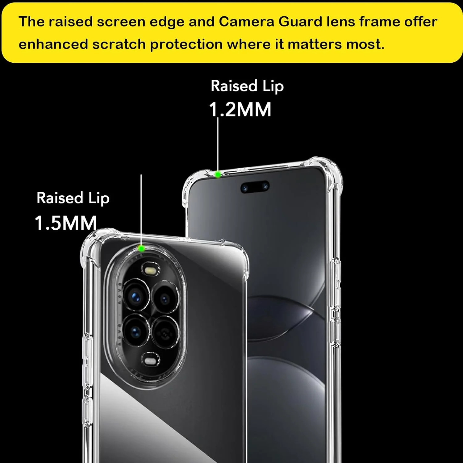 کاور محافظ شفاف TPU ضد ضربه USTIYA برای گوشی هوآوی نوا 13 پرو با طراحی تقویت شده در چهار گوشه