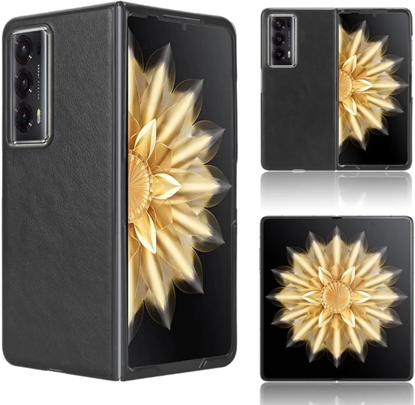 کاور محافظ چرمی Gruattreay سازگار با گوشی آنر Magic V2، کاور محافظ ضد ضربه پشتی فوق العاده باریک از جنس چرم PU یکپارچهسازی با سیستمعامل برای گوشی آنر Magic V2 (مشکی) کاور محافظ چرمی Gruattreay سازگار با گوشی آنر Magic V2، کاور محافظ ضد ضربه پشتی فوق العاده باریک از جنس چرم PU یکپارچهسازی با سیستمعامل برای گوشی آنر Magic V2 (مشکی)