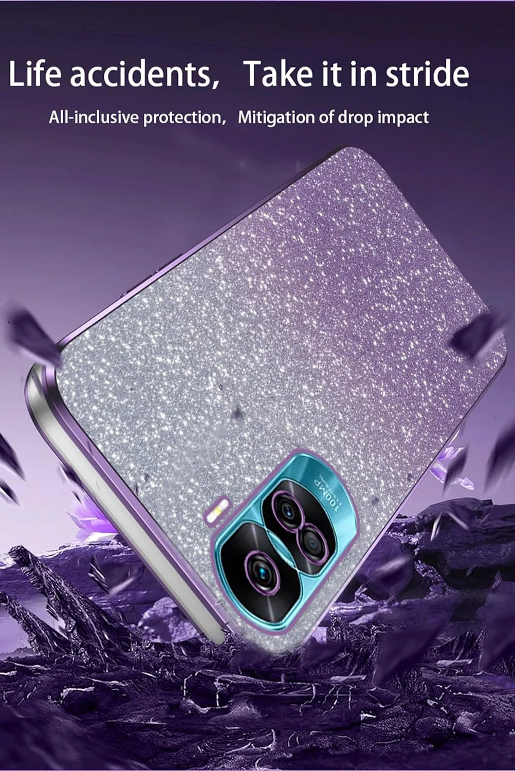 قاب اکلیلی برای هوآوی Honor 90 Lite با لبه آبکاری شده، قاب محافظ گوشی موبایل ضد ضربه، قاب محافظ با برچسب درخشان - صورتی قاب اکلیلی برای هوآوی Honor 90 Lite با لبه آبکاری شده، قاب محافظ گوشی موبایل ضد ضربه، قاب محافظ با برچسب درخشان - صورتی