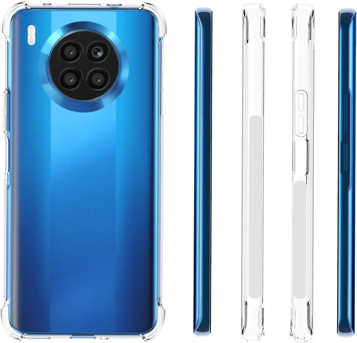 قاب محافظ سیلیکونی نرم ضربه گیر EMODIL با بالشتک هوا برای گوشی های هوآوی نوا 8i / آنر 50 لایت، ضد خش، پوشش کامل لبه ها قاب محافظ سیلیکونی نرم ضربه گیر EMODIL با بالشتک هوا برای گوشی های هوآوی نوا 8i / آنر 50 لایت، ضد خش، پوشش کامل لبه ها